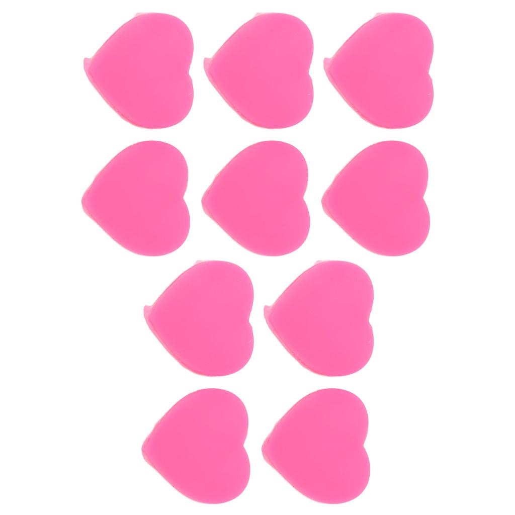 10 PCS Tennis Racket Vibration Dampener Heart Shape Silicone Tennis Shock Absorber Pink