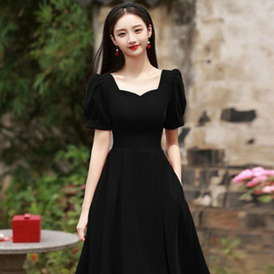 Elegant 2026 Women's Summer-Autumn Evening Gown: Slimming Dress for Banquets and Socialite Gatherings