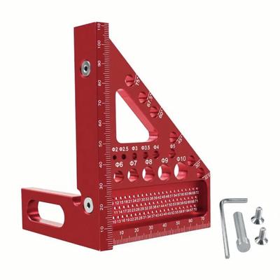 Mehrwinkel-Messlineal aus Aluminiumlegierung für Holzbearbeitung, Präzisions-Zimmermannswinkel mit gut lesbaren Markierungen für DIY-Projekte und Profis