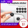 CFI1 2025 Hot 8pcs Car Door Keyhole Cover Sticker Universal Lock Core Decal For Benz C180 C300 W124 W176 W177 C200 C260 GLC CLE CLA A