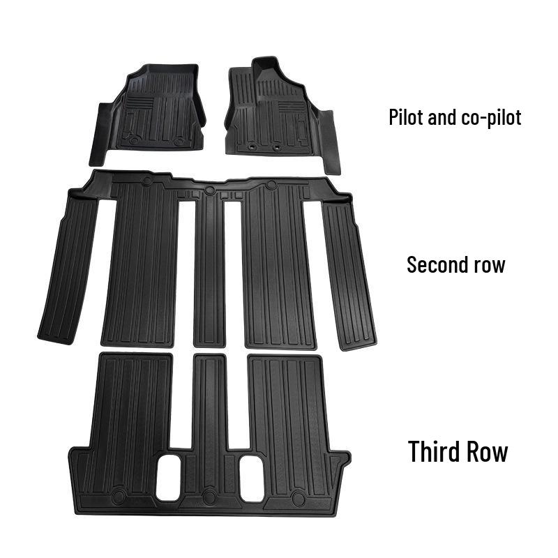 TPE Waterproof Floor Mats for Toyota Noah Voxy 80 RHD, Wear-Resistant, Three-Row