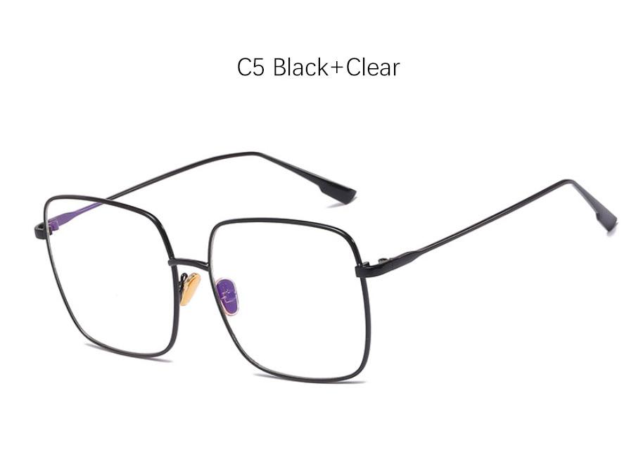 Classic Square Transparent Glasses Frame Women Fashion Brand Anti Blue Light Eyeglasses Ladies Vintage Trendy Sunglasses