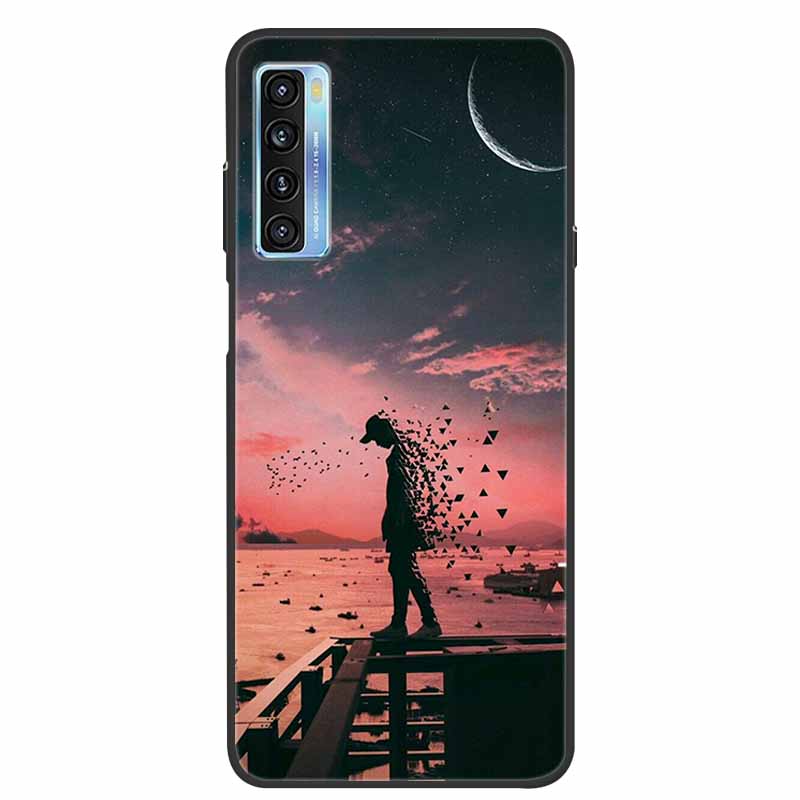 For TCL 20L Case Cute Painted Soft Silicone Back Cover for TCL 20L+ Plus T775H Phone Cases TPU Bumper For TCL 20S 20 L T774H