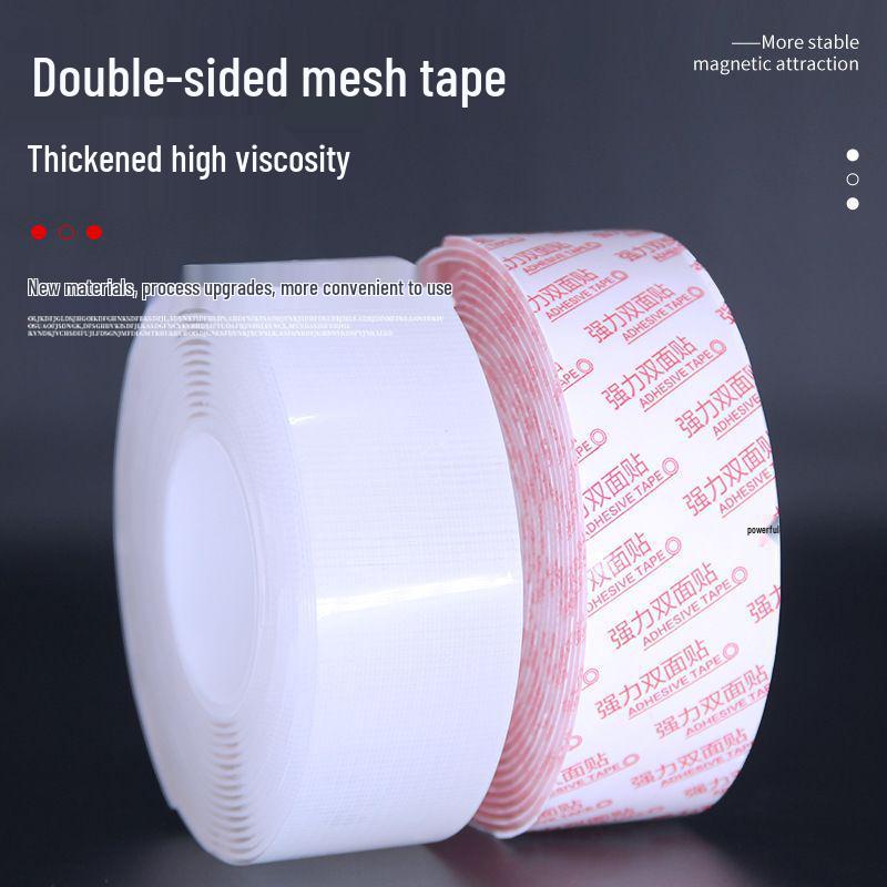 Traceless High-Adhesion Transparent Acrylic Double-Sided Tape - Waterproof & Heat Resistant 0.7mm thick printed film; 20mm x 1m