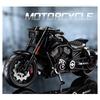 Simulation 1/10 Alloy Harley Vintage Motorcycle Model with Sound and Light Diecast Toy Motorbike Collection Miniature Voiture