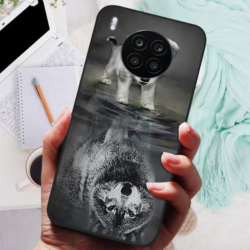

Для Honor 50 Lite Чохол Чорна Кришка Лев Вовк Силіконовий М який Задній Чохол Для Телефонного Чохол Huawei Honor 50 Lite Pro Захисна Оболонка For Honor 50 Lite