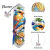 Stress Relief Handmade Projects Faux Diamond Art Bookmark Kit, Halloween Book Marker DIY Decorative Page Markers with Tassels Animal Bird Crafting Kit