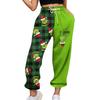 Women's Casual Pants High-waisted Belted Jogging Pants With Pockets