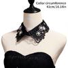 Fashionable Embroidery Floral Beaded Lace Fake Collar for Women Lapel Ruffled Organza Removable Collar Dress Accessory