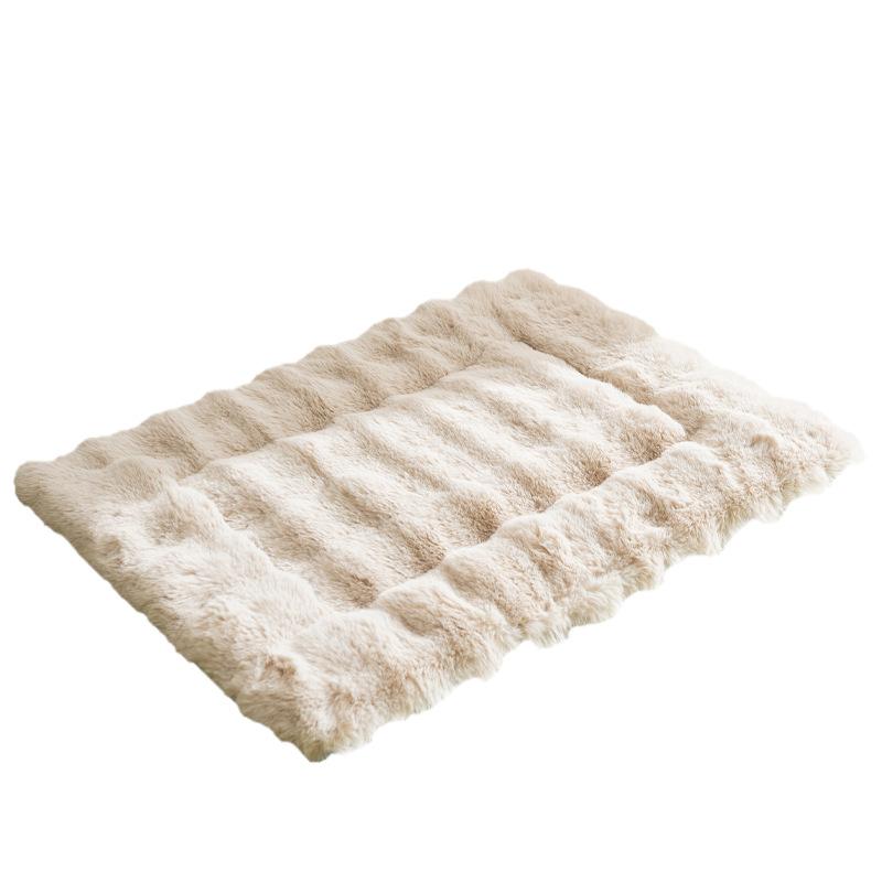 Autumn and Winter Warm Thickened Dog Bubble Velvet Imitation Rabbit Fur Cushion Medium and Small Dog Teddy Cat Sleeping Mat Pet Nest