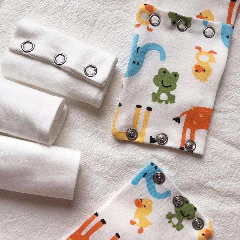 5 Peças Extensor de Roupa de Bebê Extensores de Algodão para Body Macacão de Fralda Alongar Estender Filme Parceiro de Macacão para Bebês Meninos Meninas