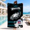 Asciugamano da Spiaggia Philadelphia Eagles Partita Notturna, Asciugatura Rapida, Facile da Curare, Adatto sia per il Fitness che per le Vacanze al Mare, Essenziale Sportivo