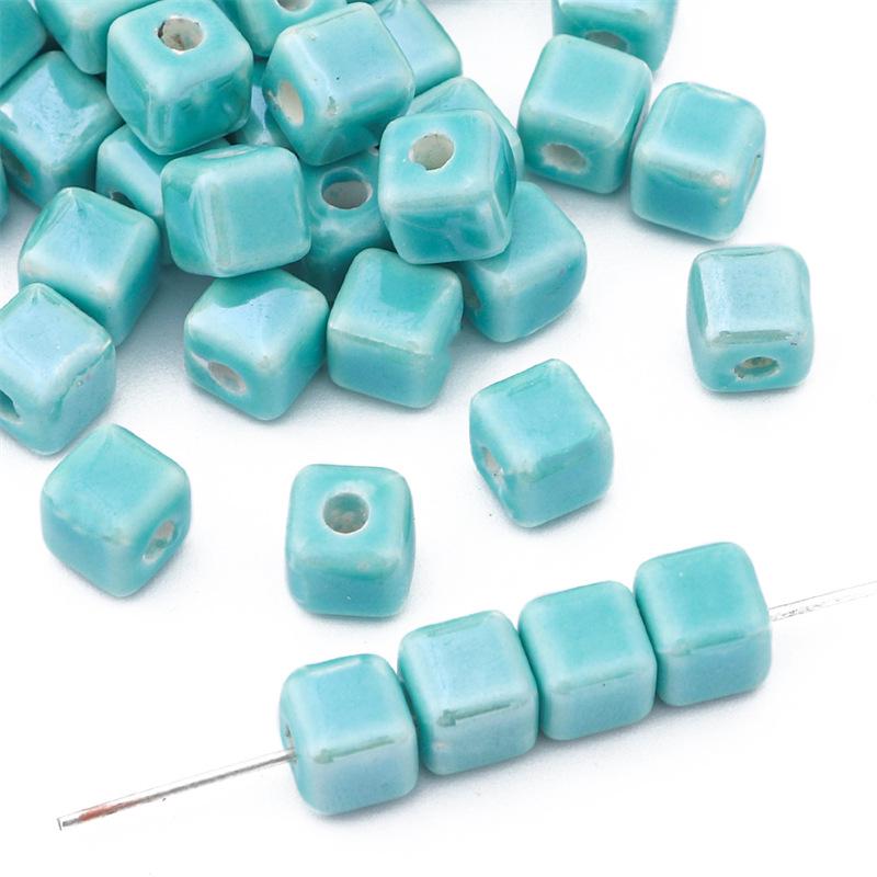 Five-Petal Flower Ceramic Beads for DIY Jewelry Making