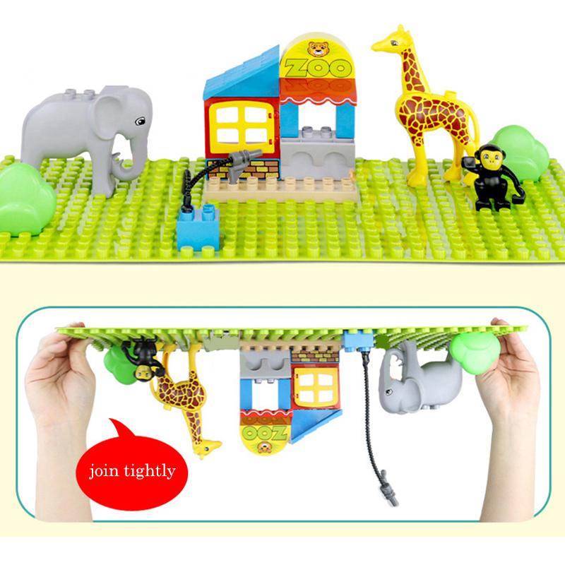 11 Colors 51*25.5cm Large Particle Size Building Blocks Baseplate Bricks Base Plate DIY Educational Toys for Children Brick Wall