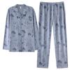 Pyjama Herren Frühling und Herbst Herbstmodelle Reine Baumwolle Langarm Baumwolle Herren Hausanzug Kann Draußen Getragen Werden Herrenmodelle