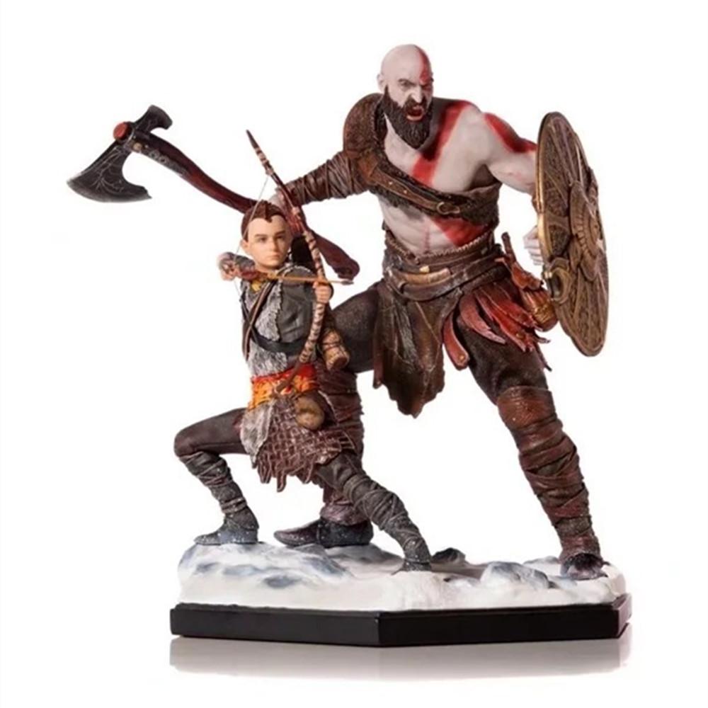 

Kratos and Atreus Model God Of War Ragnarok Figuras Game Action Figure Toys Anime Collectible Figurine Doll Display Gift with box