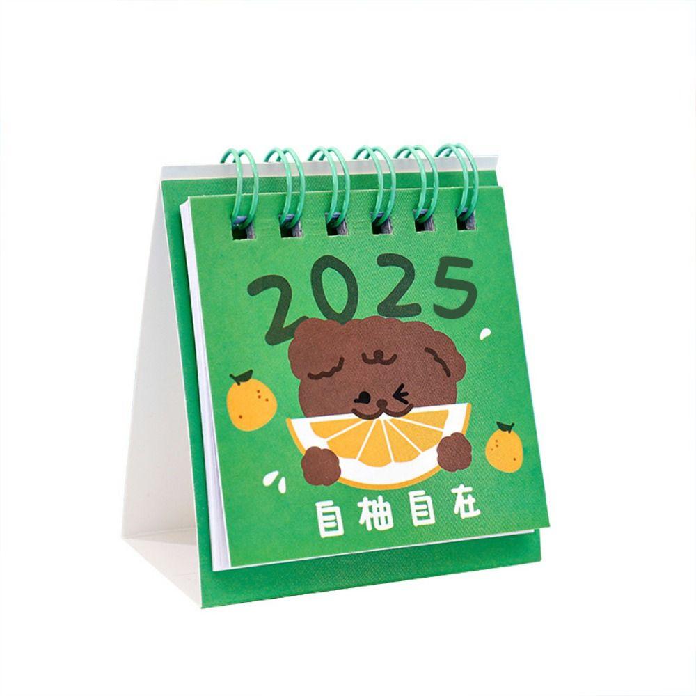 Cute 2025 Calendar Mini Mini Desktop Calendar Creative Fruit Text Calendar  Desk Check-in