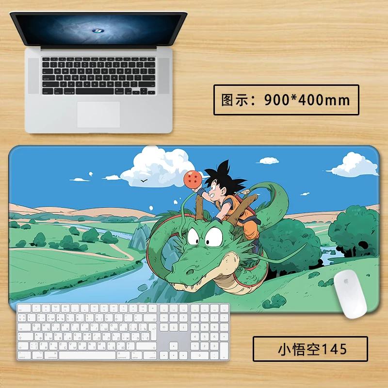 Neuer Schlichter Stil Son Goku Leder Mauspad Übergröße Animation Dragon Ball Kakarotto Kreative Computer Tastatur Büro Rutschfest Wasserdicht Tischmatte