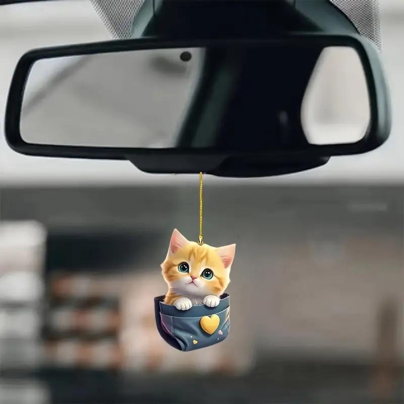 Cute Cartoon Animal Acrylic Hanging Decoration For Stylish Home And Car Decor