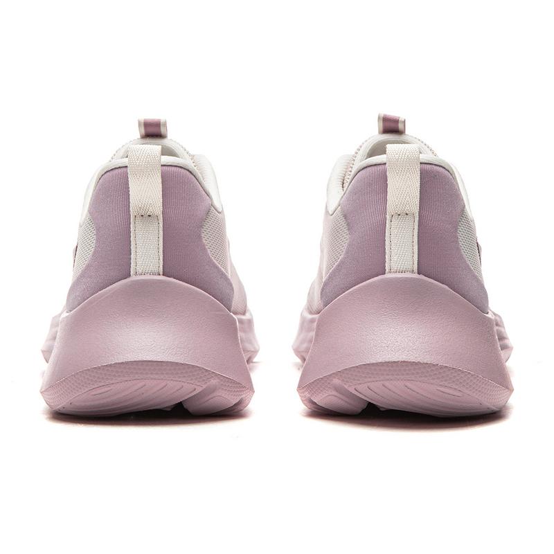 Li-Ning Fashionable Breathable Soft Rebound Running Shoes Women Sneaker White-Sand-Gray Quartz-Pink ARSW118-3