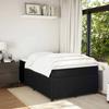 Exclusive House - Slatted Bed Base with Black Velvet Mattress 120x190 Cm