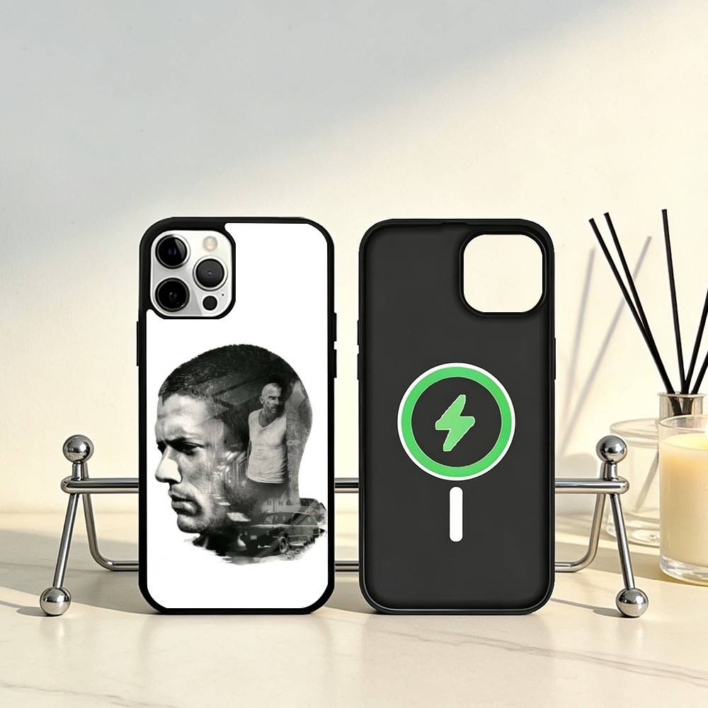 Movie P-Prison B-Break Phone Case For iPhone17,16,15,14,13,12,11 Plus,Pro Max Magnetic For Magsafe Wireless Charging