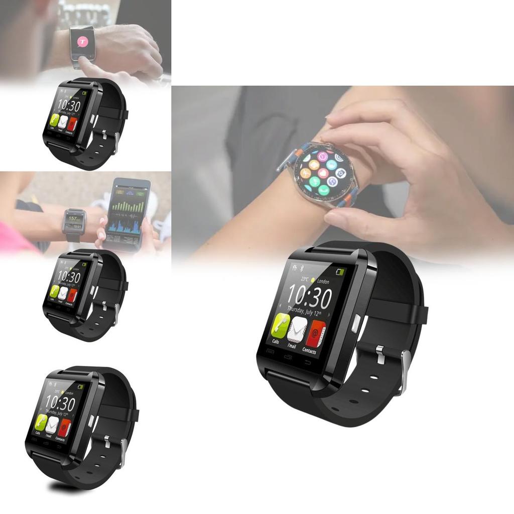 Smartwatch U8 Fitness Tracker Bluetooth con Controllo Touch e Pulsante per Adulti
