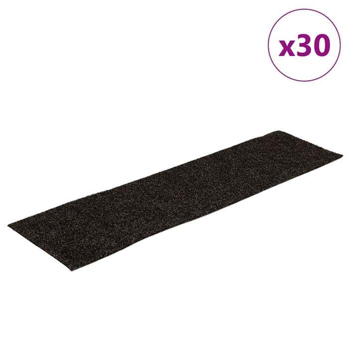 VidaXL Self-adhesive Stair Treads 30 Pieces 76 X 20 Cm Brown Rectangular 3365727