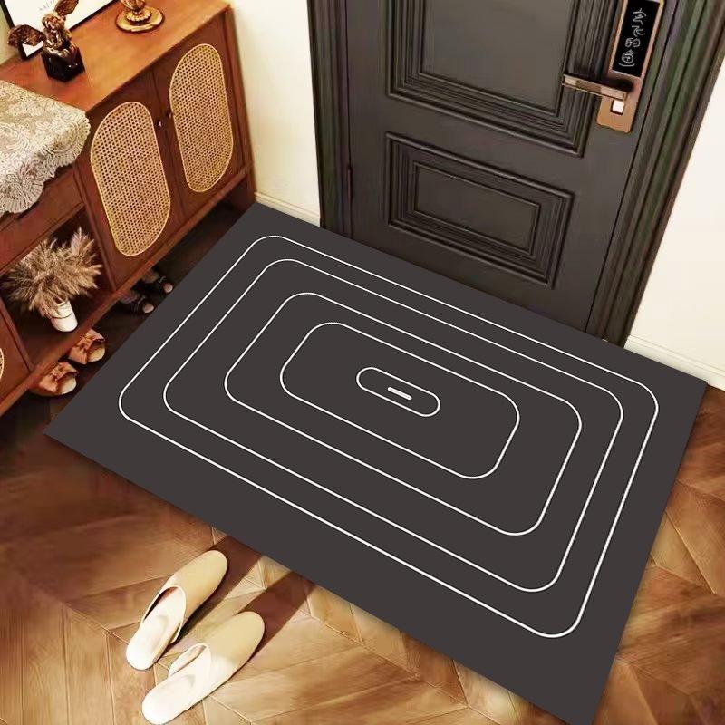 

Простые надписи Кристальный бархат Входные напольные коврики Бытовые Входная дверь Нескользящие коврики для ног Грязеотталкивающие и простые в уходе Ковровые коврики 40*60cm