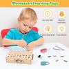Giocattolo Montessori Tavola con Cacciavite Giocattolo in Legno Attività Chiave e Serratura per Imparare Giocattolo Educativo Sensoriale per Sviluppo Motricità Fine per Bambini Regali