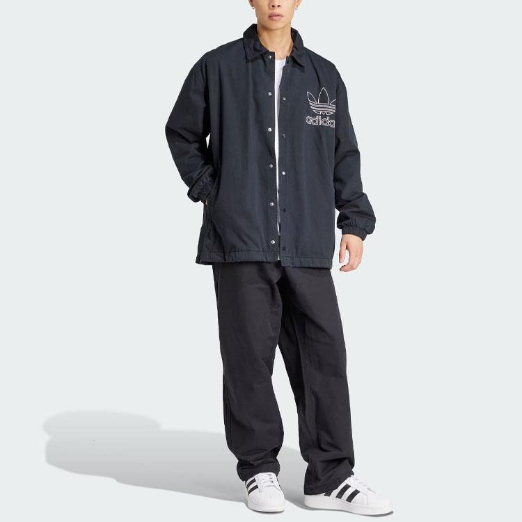Adidas Originals Adicolor Outline Trefoil Jacket Men Jacket Black IU2371