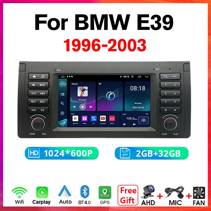 Radio samochodowe z Carplay Android Auto dla BMW E39 1996-2003 IPS Ekran dotykowy Nawigacja GPS Inteligentne systemy AHD