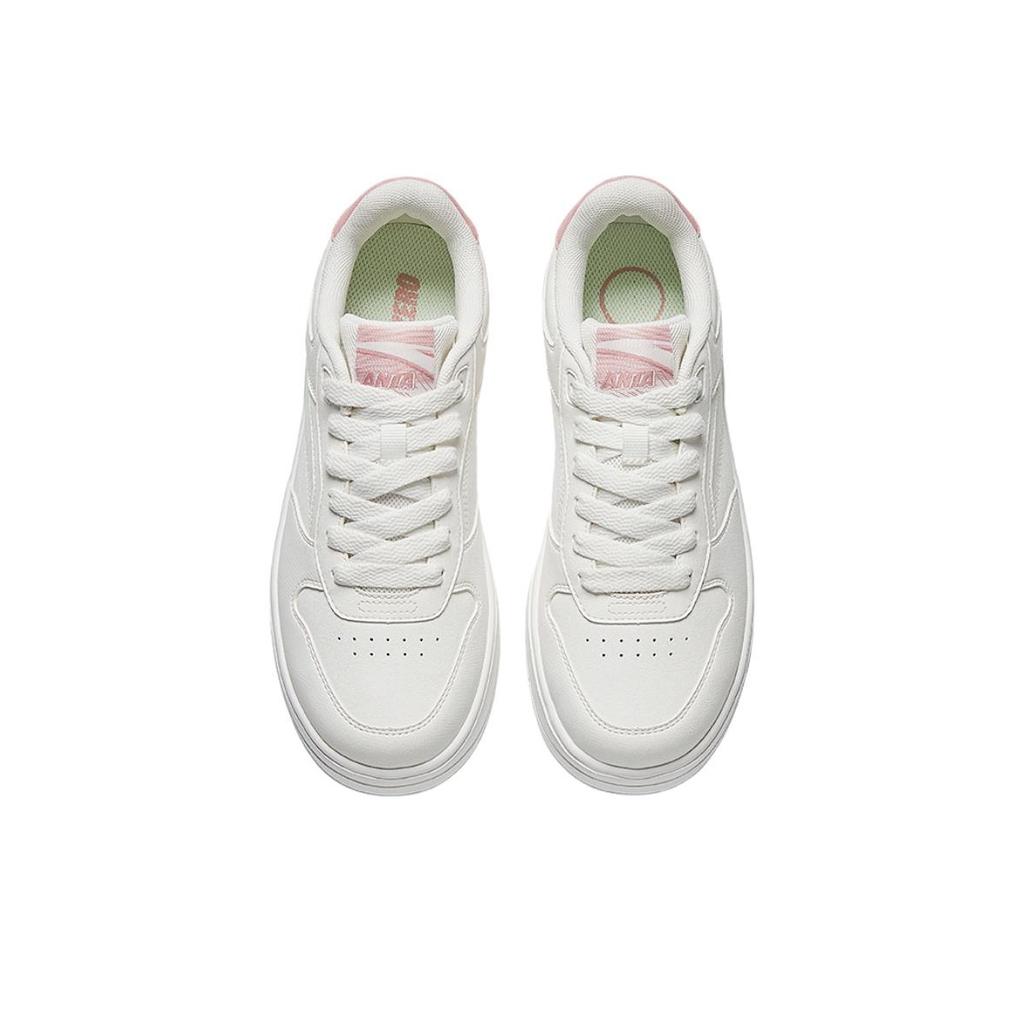 Anta Simple Comfortable Non-Slip Shock Absorbing Wear-Resistant Low-Top Sneakers Women Sneakers White 122538015-1
