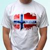Camiseta con Bandera de Noruega - Camiseta Blanca Superior Diseño para Hombre Transpirable, Camiseta Casual Holgada para Hombre S-3XL