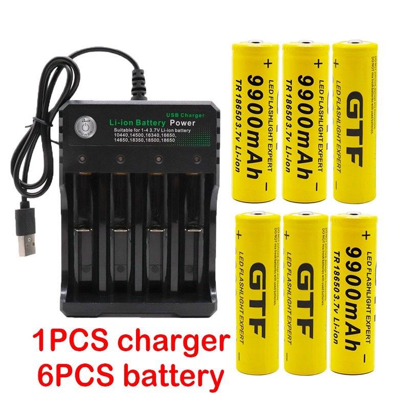 GTL 18650 9900mAh 3.7V Lithium Battery - Explosion-Proof LED Flashlight Battery