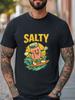 Funny “Salty” Surfing Salt Shaker Graphic T-Shirt Cartoon Beach Humor Tee Unisex Unisex T-Shirt