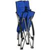 vidaXL Folding Chairs, 2 Pieces, Blue Fabric