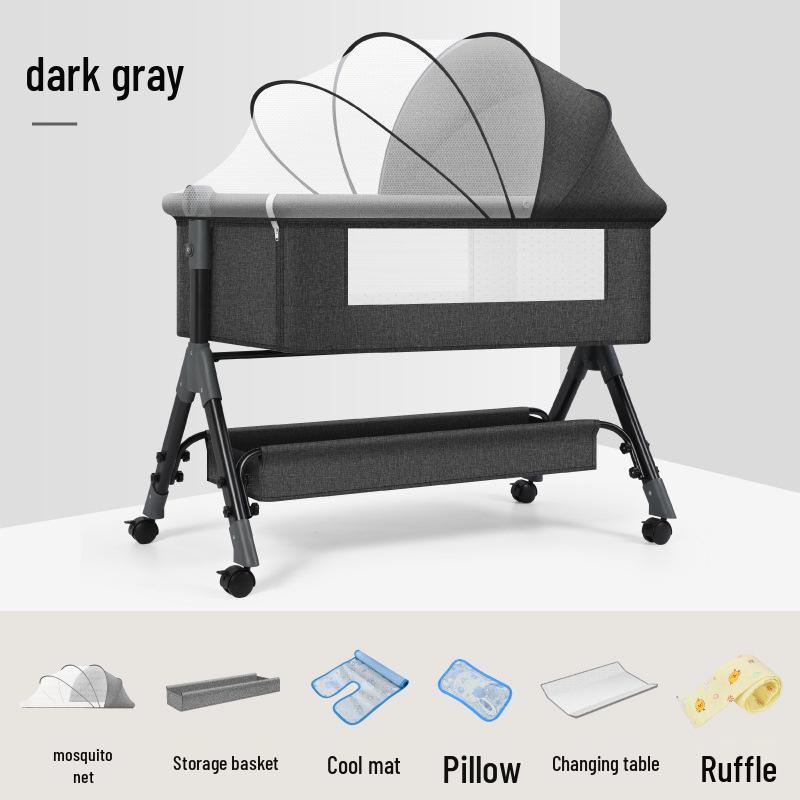 Трансформируемая детская кроватка и колыбель: Портативная, Складная, Многофункциональная Прикроватная Колыбель для Новорожденных.
