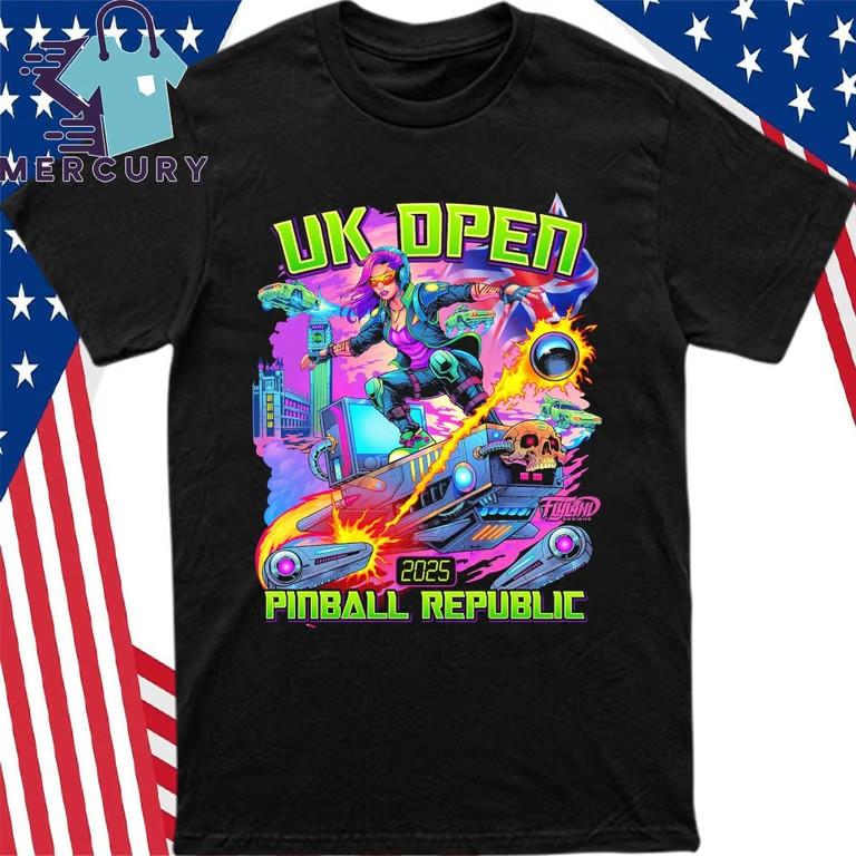 UK Open Pinball Republic 2025 T-Shirt Unisex T-Shirt S