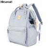 Blue Backpack Hung On Adjustable Straps and Equipped with a USB Port - Himawari