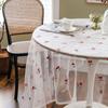 Elegant Lace Embroidery Tablecloth For Dining Table Decoration Polyester Fabric And Easy To Cleaning