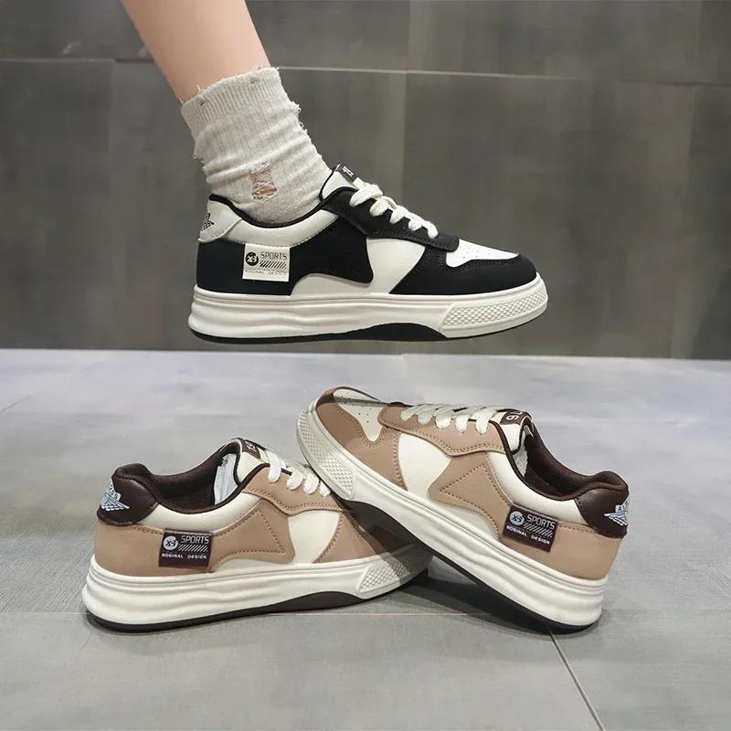 Platform Sports Shoes Flat Female Sneakers Women Tennis Spring Casual Vulcanize Black Fashion Harajuku Thick-sole Sneakers