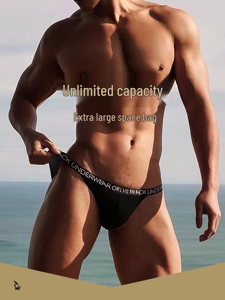 Trendy Men's Modal High-Cut Sport Bikini Briefs: Comfortable, Low-Rise Triangle Design