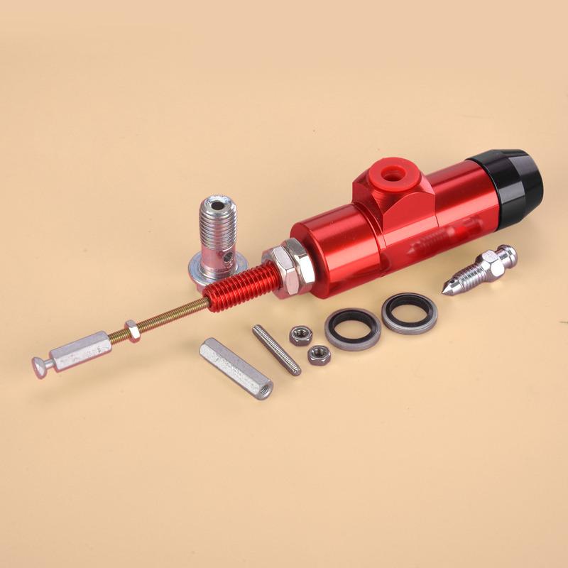 Red Motorcycle Hydraulic Clutch Master Cable Rod Brake Pump Cylinder Universal for ATV Dirt Bike
