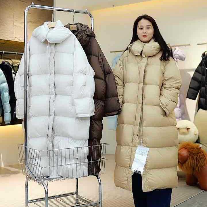 

Thickened 400g Large Quilt Style Down Jacket, 500 Fill Power, #9155 - Highly Recommended One Size хакі