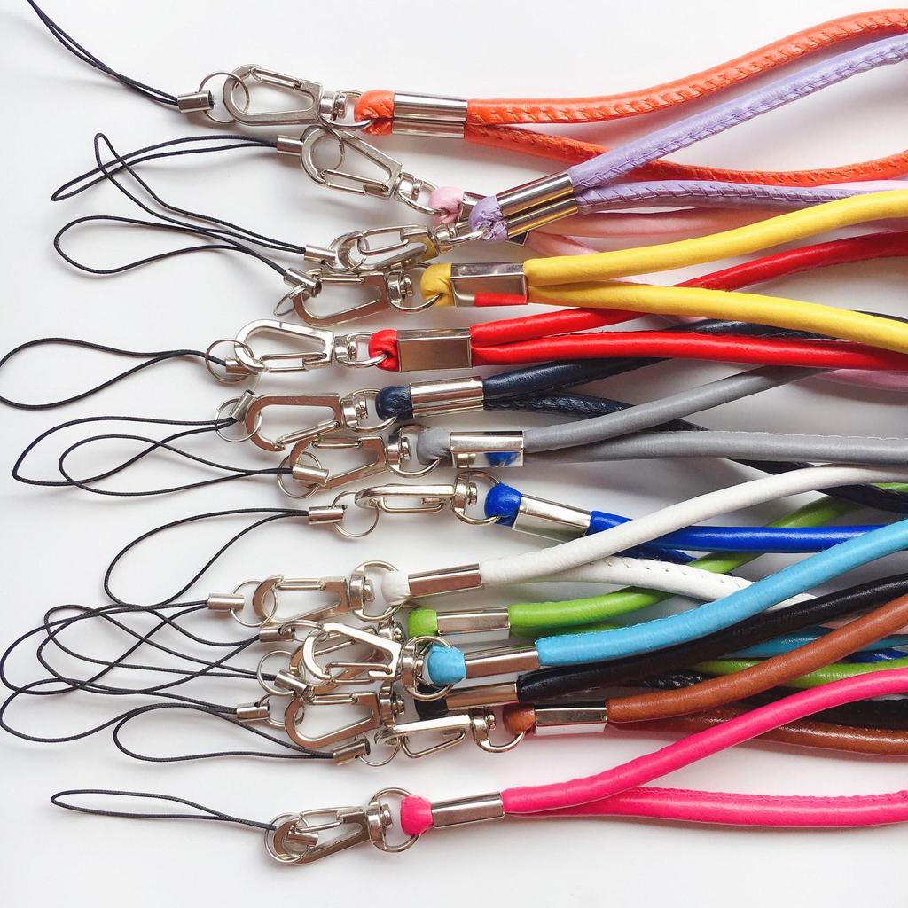 High-Quality PU Leather Unisex Phone Lanyard & Keychain Pendant
