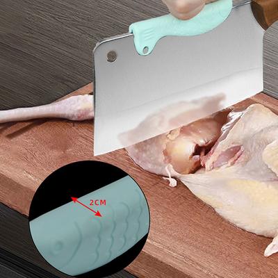 1Pc Silicone Knife Cap Tagliare le ossa di pollo Tritare Booster Coltello Supporto Tappo Supporto per Mannaia da Carne Strumento di Cottura