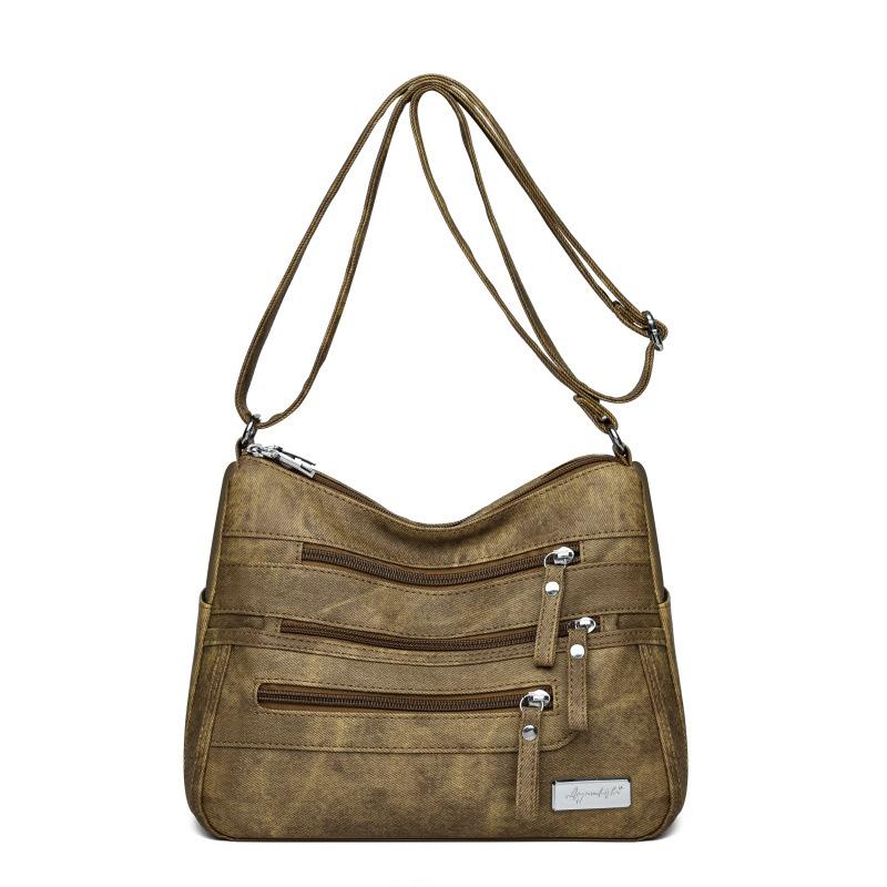 Retro-Mode Mehrfachtaschen Vielseitige Mittleren Alters Mutter Ausgehtasche Große Kapazität Schulter Umhängetasche
