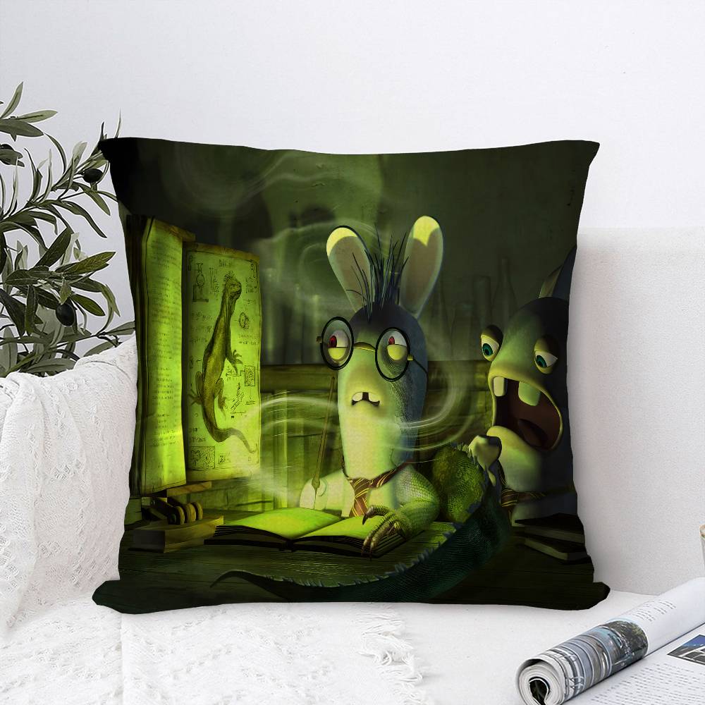 Classic Cartoon Raving Rabbid Pillow Cushion Cover Pillowcase Living Room Sofa Home Decor Customized