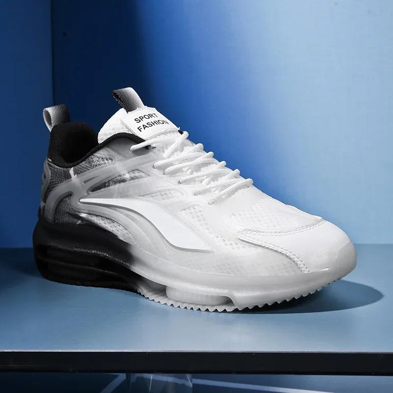 New Men's Casual Running Air Cushion with Shock Absorption and Height Increase, Sports Dad Summer Trendy Shoes